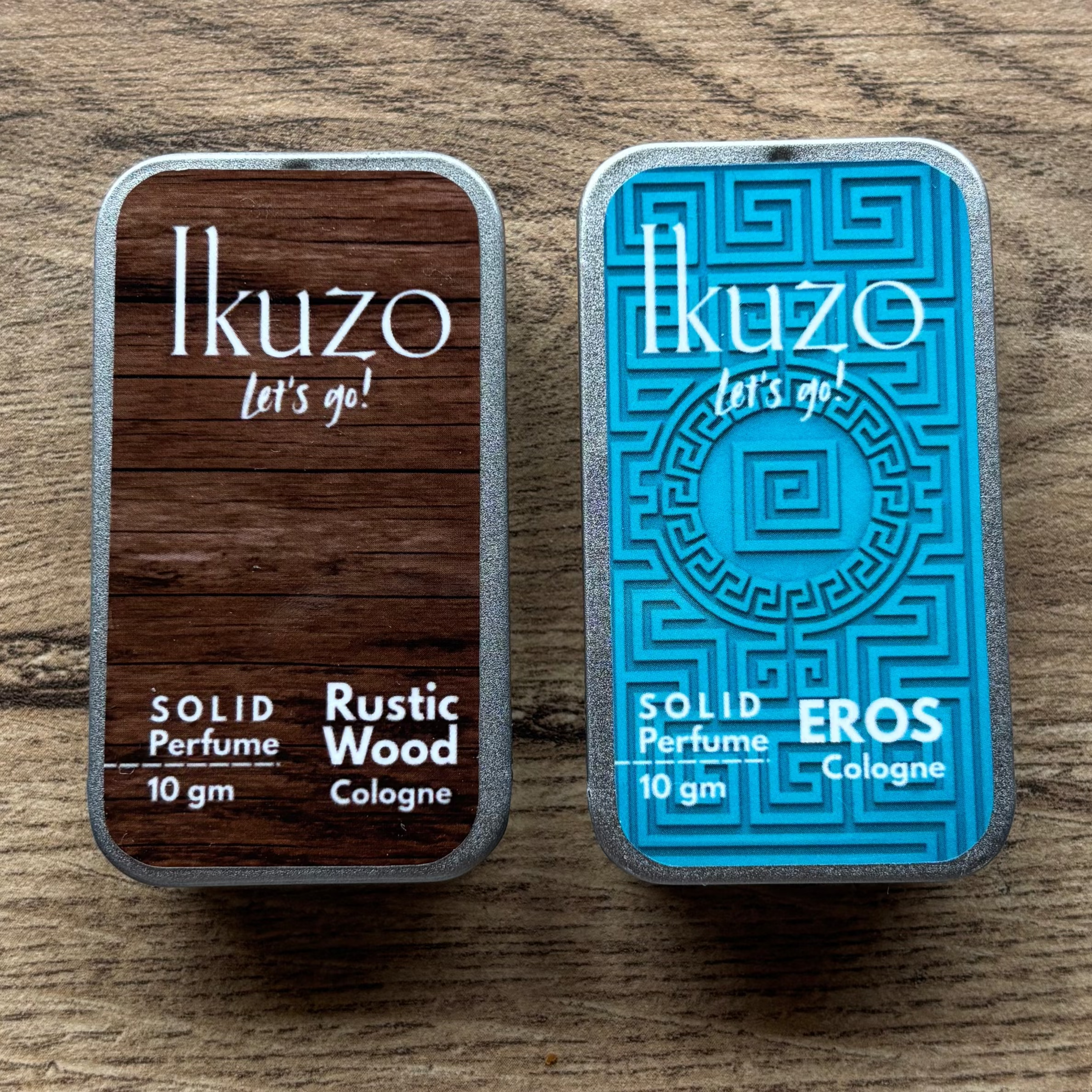 Eros and Rustic Wood - Men's pack of 2 Solid Perfumes (10 gms each)